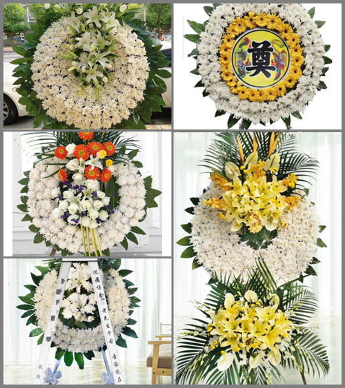 山西长治长子县南陈乡西沟村花圈速递